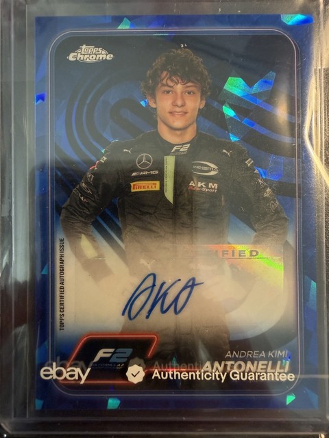 2024 Topps Chrome Sapphire F1 Andrea Kimi Antonelli Auto CAC-ANT RC