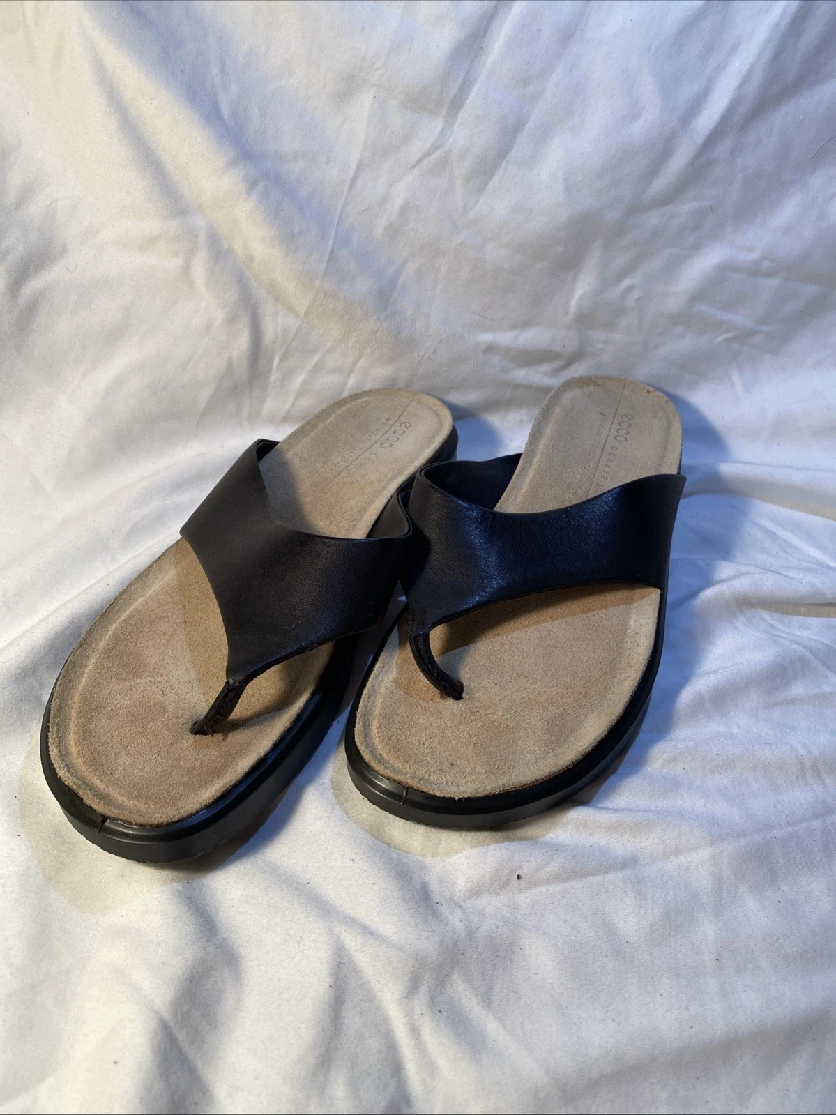 ECCO Infradito Donna Perizoma Sfera di Sughero Nero Taglia 8; 39 (EU) Nuovo