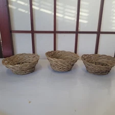 3 Miniature Weave Baskets