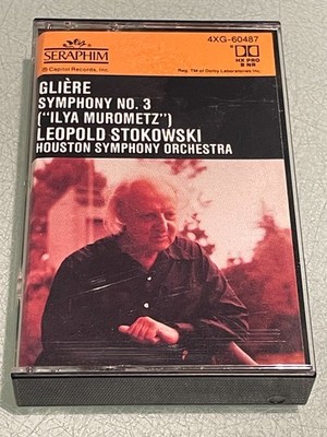 Gliere - Symphony No. 3 - Cassette Tape Album  1987 Seraphim - Leopold Stokowski