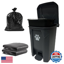 CCAATVG Dog Poop Trash Can Outside 20L with Waste Bags Outdoor Dog Poop Trash Ca