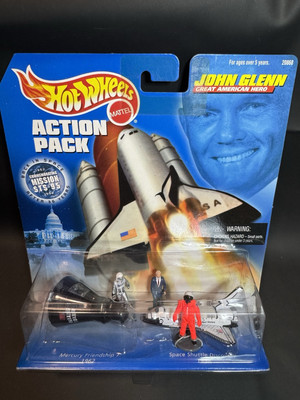 1998 Hot Wheels John Glenn American Hero Action Pack 20868 Discovery Shuttle