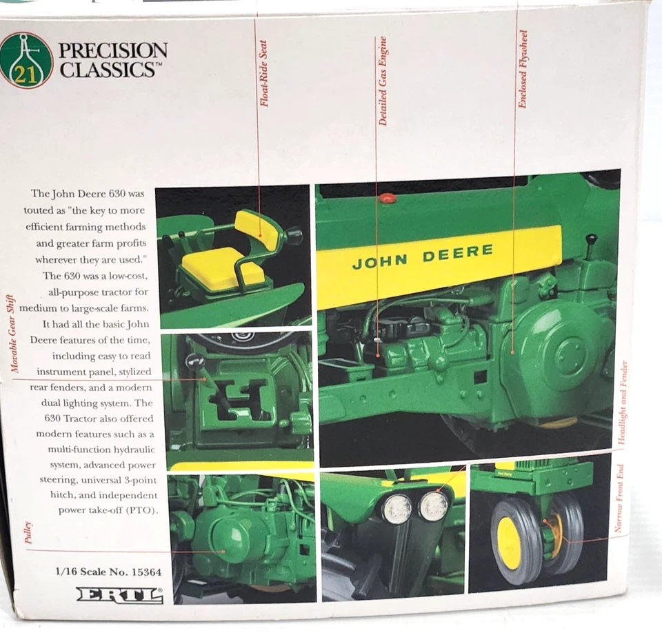 ERTL Precision Series #21 John Deere Model 630 Tractor 1/16 15364 NIB - Image 3 of 4