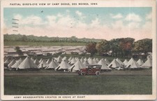 1918 Camp Dodge Des Moines Ia Military Postcard Wwi Era Enos B. Hunt 1918 Camp Dodge Des Moines Ia Military Postcard Wwi Era Enos B. Hunt