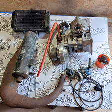 Go Kart  Malossi Water Cooled 66cc 2 Stroke Engine with Clutch/Reduction Drive
