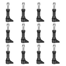 12 Pcs Aluminum Thumbscrew, Long Thumbscrew with Cap One-Side with Nut, Black