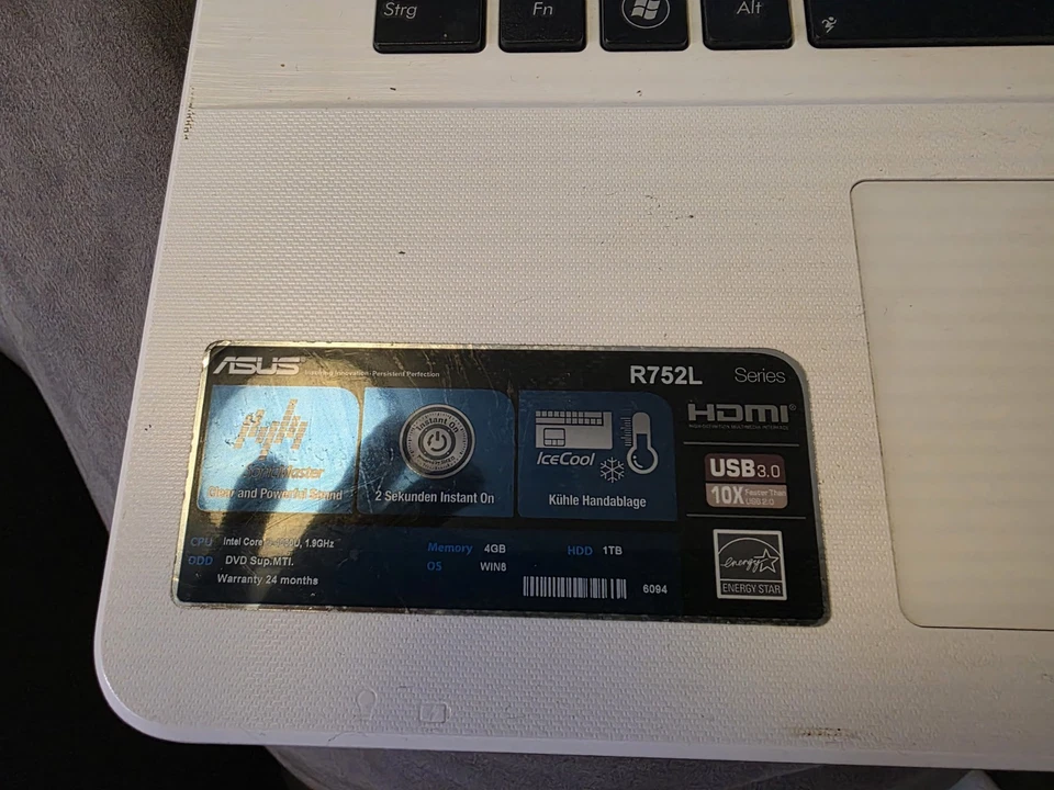 Asus R752L Notebook 500GB SSD Samsung - Bild 3 von 4