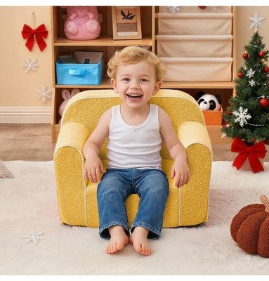 DAICO Ultra-Soft Foam Kids Sofa Chair, Cozy Toddler Chair - Yellow - Medium NIB