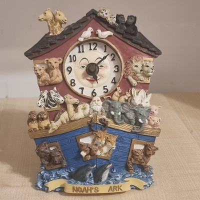 Arche Noah Uhr - The Leonardo Collection - 3D Tier / Resin Quarzuhr / funktioniert