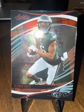 💥2025 Panini Absolute Devonta Smith Red & Green Holiday Foil Eagles