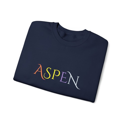 Aspen Colorful Script sweatshirt | Aspen crewneck - Picture 9 of 24
