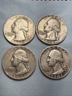 (4) Washington Quarters 1939 1950D 1941D 1941S 90 % Silver. Private Collection