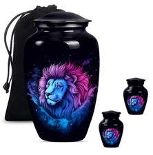 Lion Urn, Urns for Human Ashes large Adult, Cremation Urns for Ashes 10",3" 