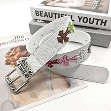 Chrome Hearts Style Belt - Gothic Y2K Leather Belt