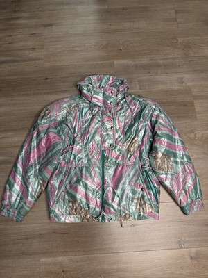 Vintage Colmar Ski Jacket Women's Made in Italy Retro 80s 90s Colorful Puffer  6