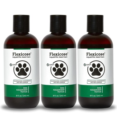 Pet All Natural Dog Hip Joint Care and Support 3 Bottles Liquid Format