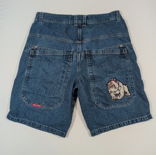 Vintage JNCO Bulldog Jean Shorts Jorts Mens Size 40 Denim Skater Hip-Hop