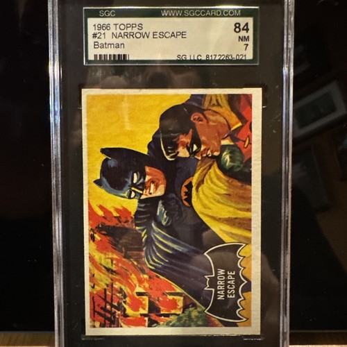 1966 Topps Batman Black Bat #21 Narrow Escape — PSA 7