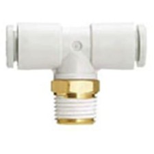 2pc SMC CORPORATION KQ2T06-01AS Pneumatic Tee Threaded-to-Tube Adapter,1/8i