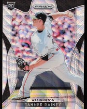 Tanner Rainey 2019 Panini Prizm Blue Wave Prizm #284 #/60 - Washington Nationals