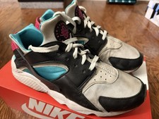 Nike Air Huarache Tenis 13 Hombres DD1068-004 South Beach Blanco Negro Verde azulado Retro