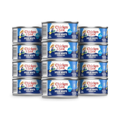 Wild Caught Premium Solid White Albacore Tuna in Water, 12 Oz Cans, 12-Count   H