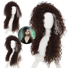 Bellatrix Lestrange Cosplay Bella Wig Roleplay Heat Resistant Synthetic Hair
