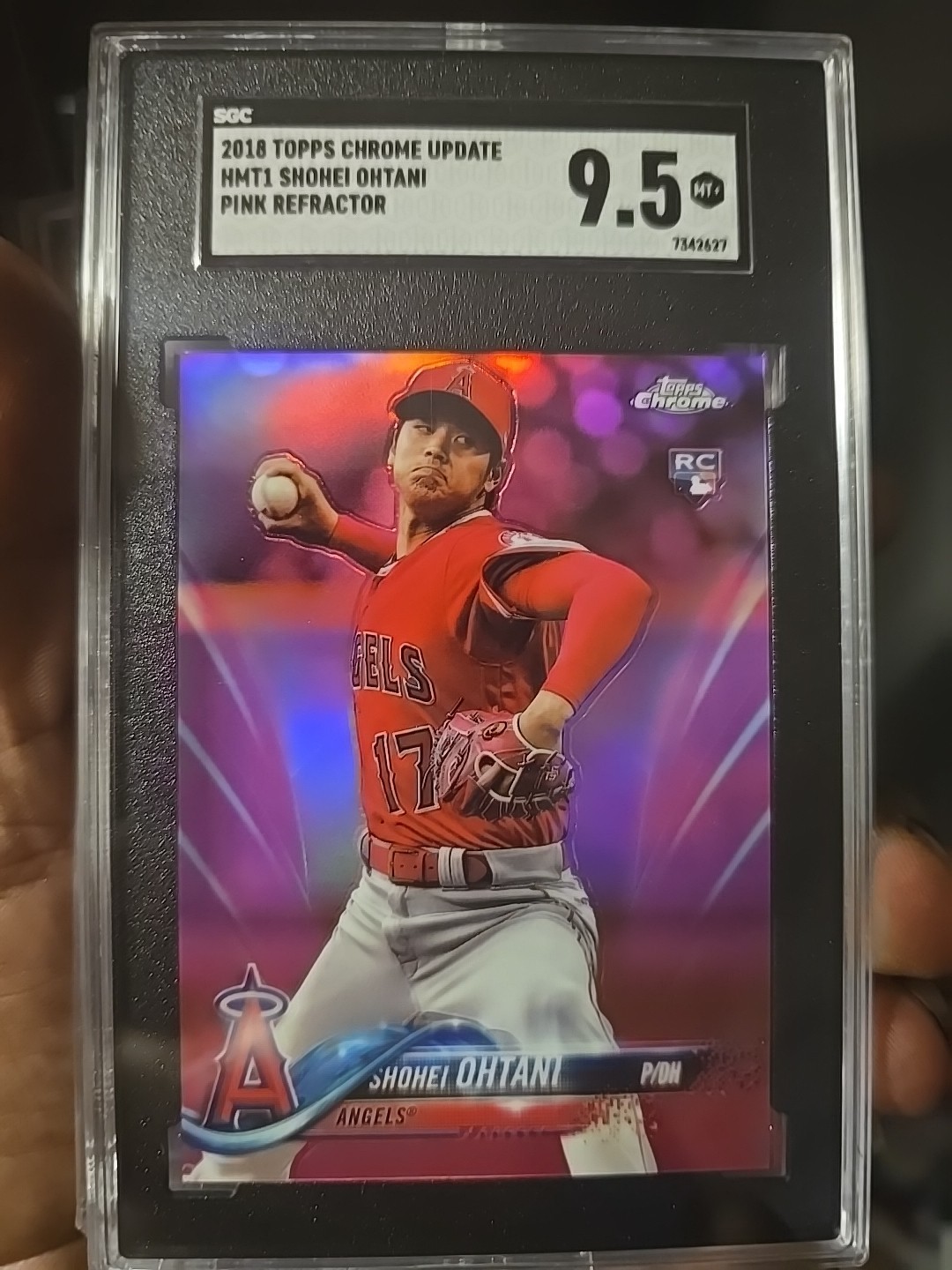 2018 Topps Chrome Pink Refractor Shohei Ohtani SGC 9.5 GEM MT Rookie