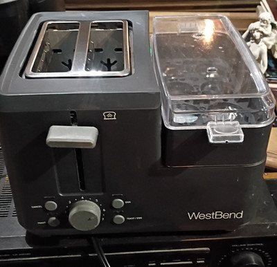 Breakfast Station 2-Slice Toaster & Egg Cooker/Poacher Removable tray Stainless