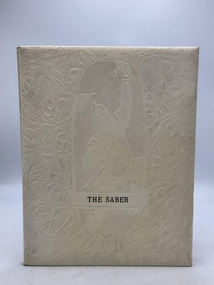 Vintage The Saber 1956 High School Yearbook Hardcover signed by schoolmates