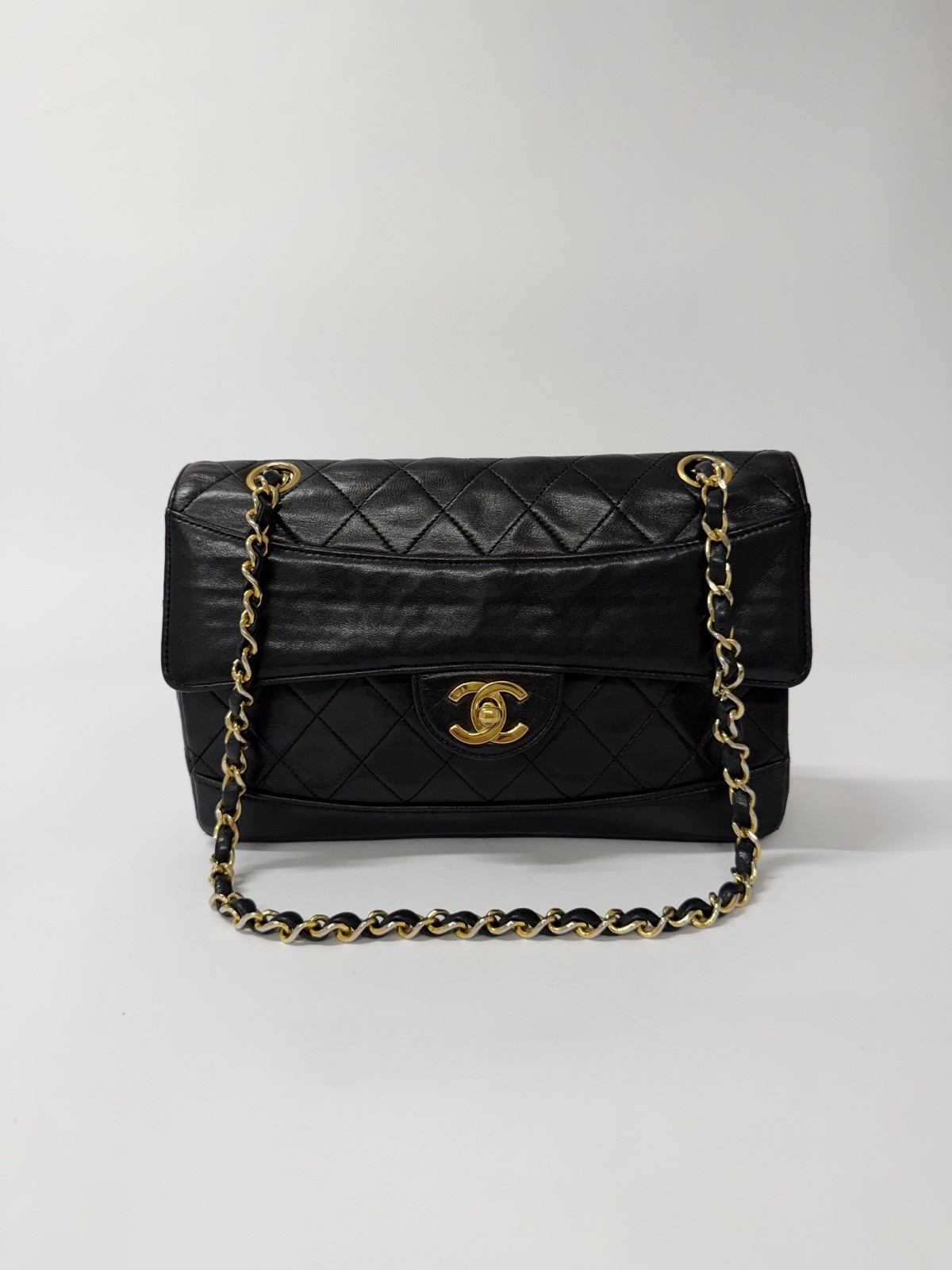Chanel Classic Flap Bag — Black Lambskin with 24K Gold Hardware, 1989-1991
