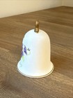 Vintage Lefton February Birth month Bell with Hand-Painted Violets Bone China — photo 3
