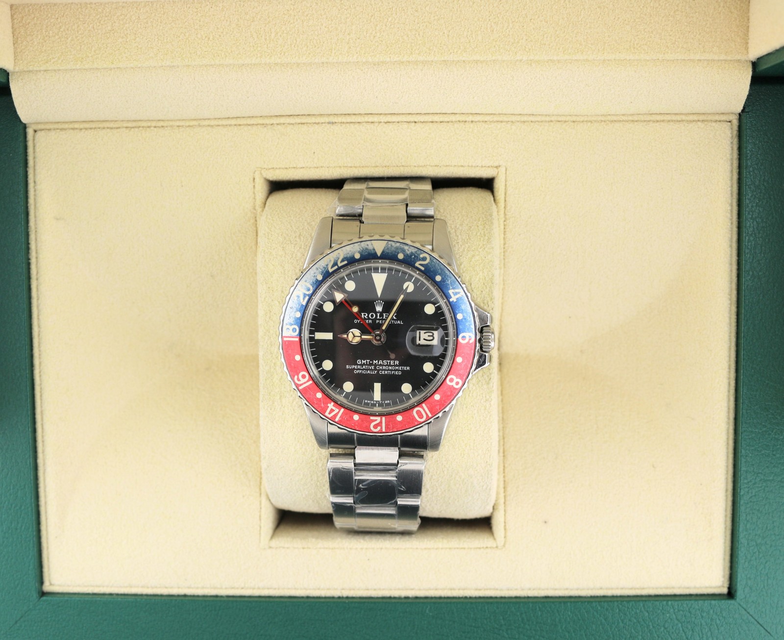 1969 Vintage Rolex GMT-Master Pepsi 1675 Black MK2 Matte Dial SS Oyster 40mm