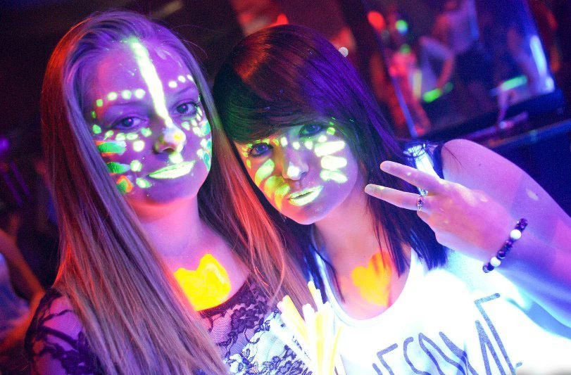 UV Glow Neon Face Paint Body Paint 10ml - Set of 24 Fluorescent Festival Makeup - Image 3 of 3