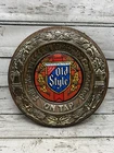 VTG Heileman's Old Style "On Tap" Round Faux Stained Glass Non Lighted Beer Sign