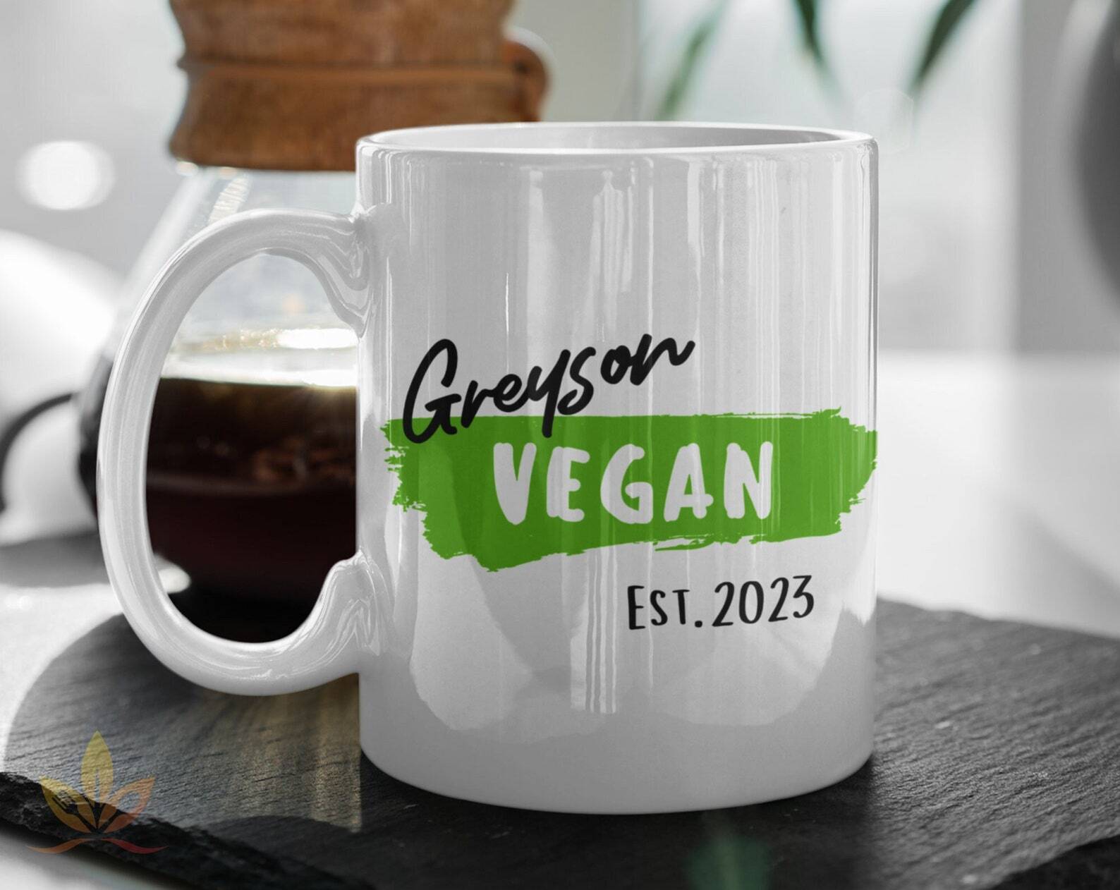 Personalised Vegan Mug Veganuary Mug Vegan Anniversary Veganiversary Vegan Gift