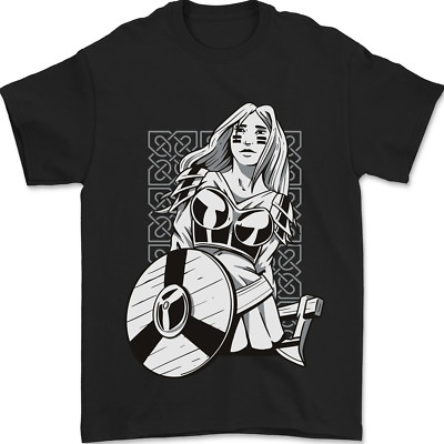 A Viking Shield Maiden Warrior Herren 100% Baumwolle