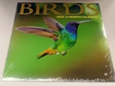 BIRDS 2022 CALENDAR 12 MONTH 12'"X 12" CLOSED HUMMINGBIRDS MORE