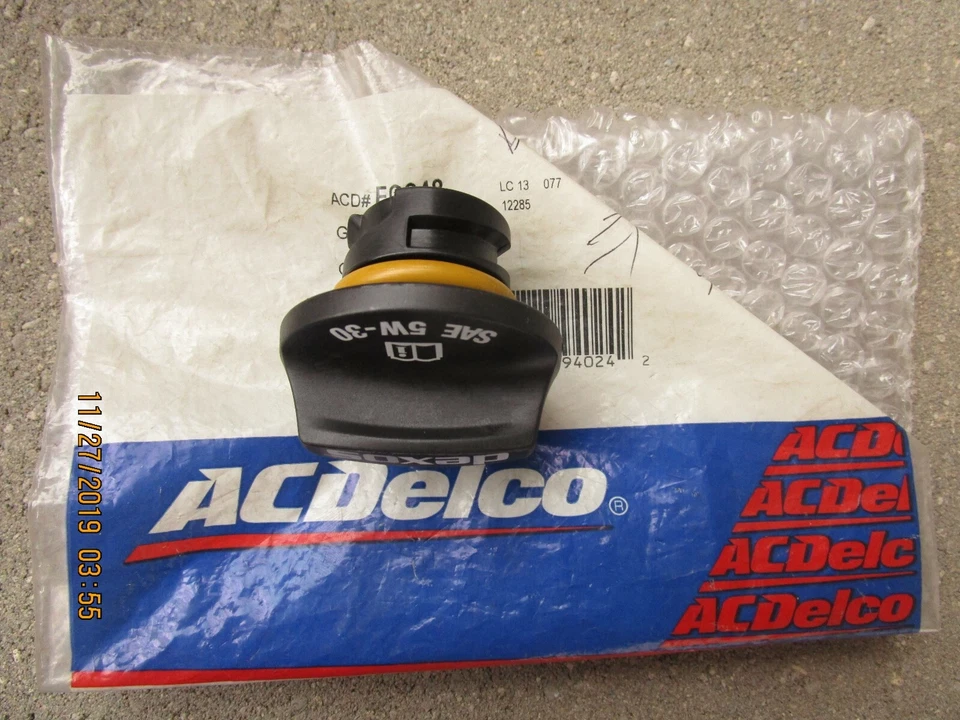 GM GMC BUICK CHEVY 12650076 ACDELCO FC-248 TAPA DE LÍQUIDO DE LLENADO DE ACEITE DE MOTOR FABRICANTE ORIGINAL NUEVO Foto 2 de 3