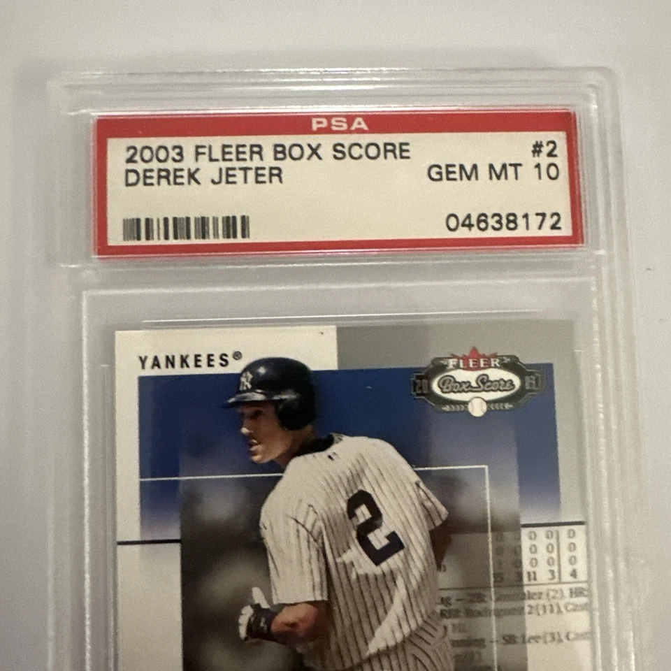 2003 Fleer Box Score Derek Jeter #2 PSA 10 Gem Mint HOF New York Yankees - Image 2 of 4