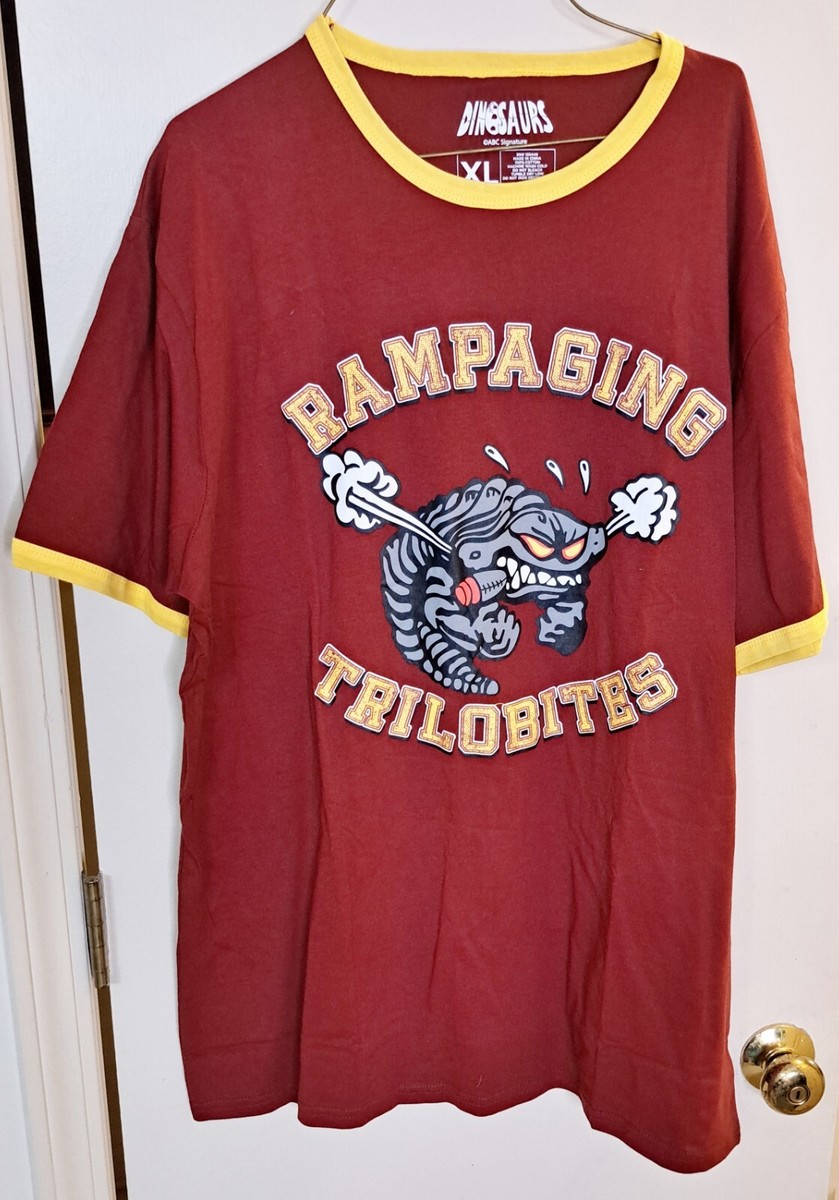 NECA Dinosaurs Rampaging Trilobites T-Shirt XL Dark Red Burgundy