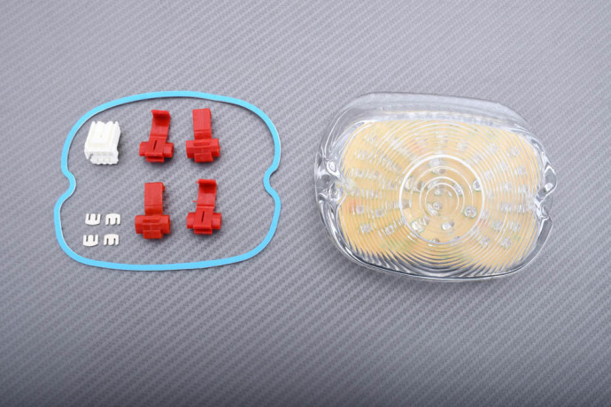 Feu stop LED transparent et compact à haute luminosité pour Harley Softail - 3