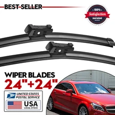 Windshield Wiper Blades Set of 24"&24" Left Right For Mercedes-Benz CLS400 2017