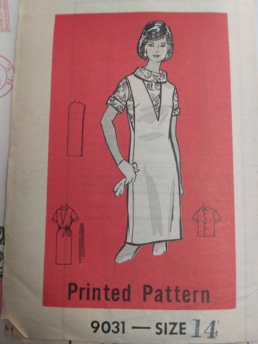 Jumper Dress Blouse Top 14 Sewing Pattern 9031 Mail Order Sleeveless VTG 60's - Picture 2 of 5