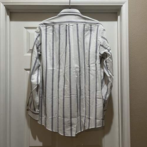 New ARROW CarriageTrade Mens Long Sleeve Button Down Striped Shirt Size 16.5-34 - Picture 5 of 6