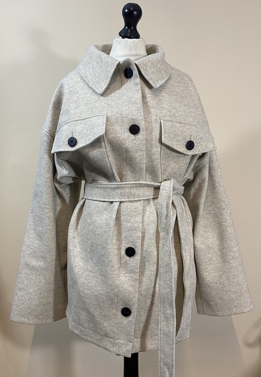 Trench Coat My Dearest Shacket Belted Shacket Nelly Best Sale
