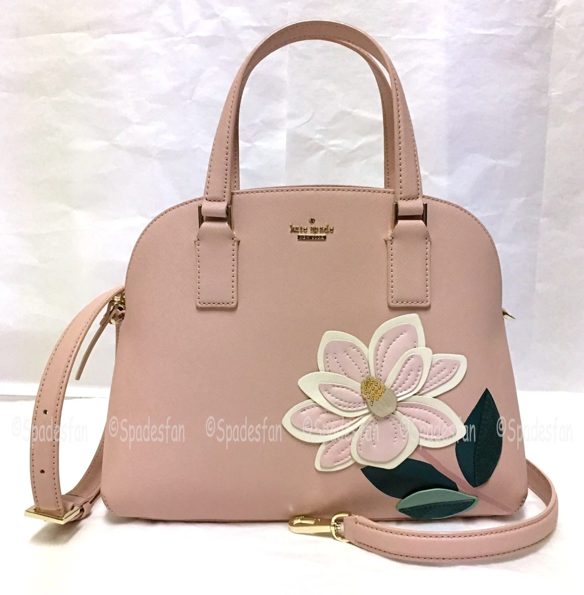 Kate Spade PXRU8712 Swamped Magnolia Lottie Satchel Bag 2-Way 