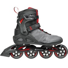 Rollerblade Macroblade 84 Uomo Pattini IN Linea Fitness-Inliner Grau Rosso Nuovo