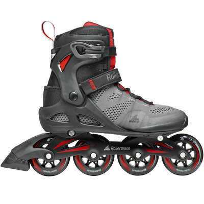 Rollerblade Macroblade 84 Herren Inline-Skates Fitness-Inliner Grau Rot NEU
