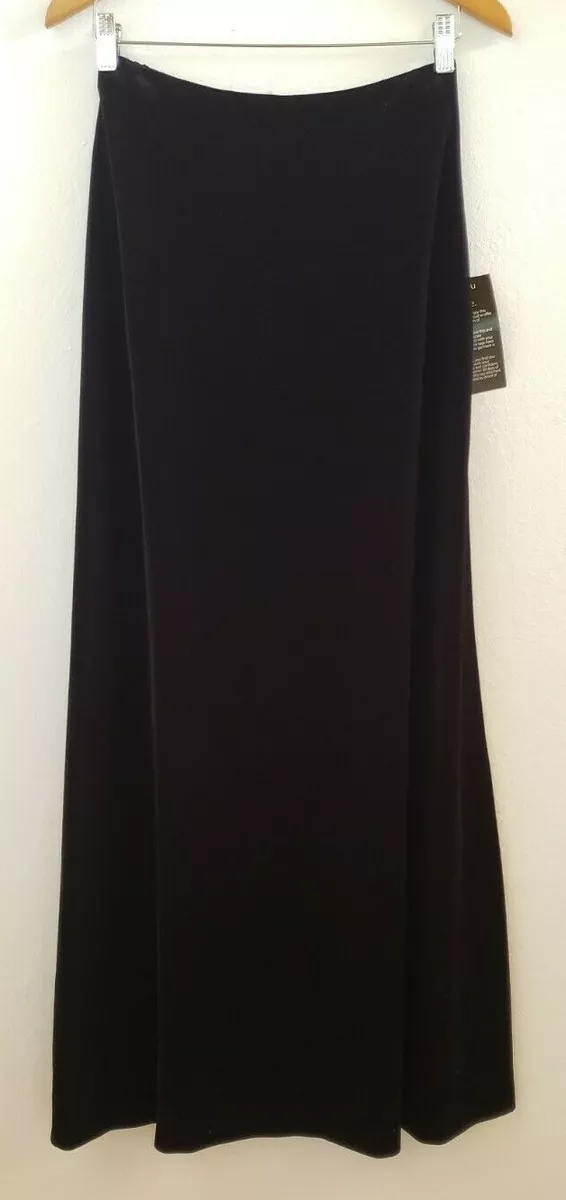 Alex evenings 2025 black velvet skirt